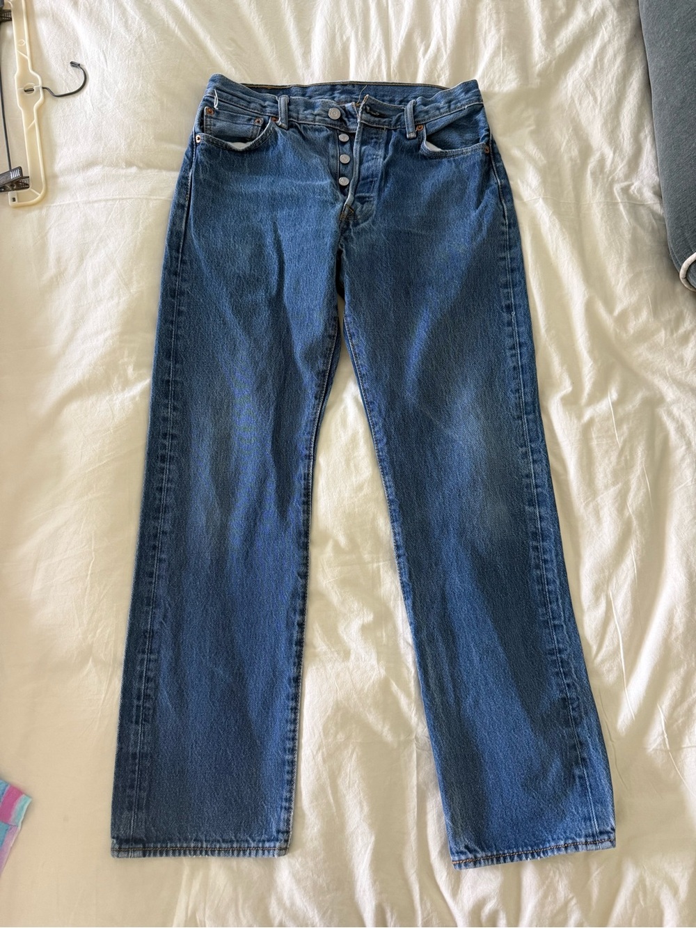 Levi's Straight Leg Jeans in Dark Blue Denim